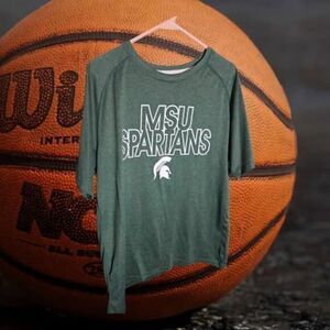 Knights Apparel‎ MSU Spartans Dri Fit Size L 42/44 Green  (B57)